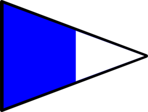 Blue And White Signal Flag Clip Art